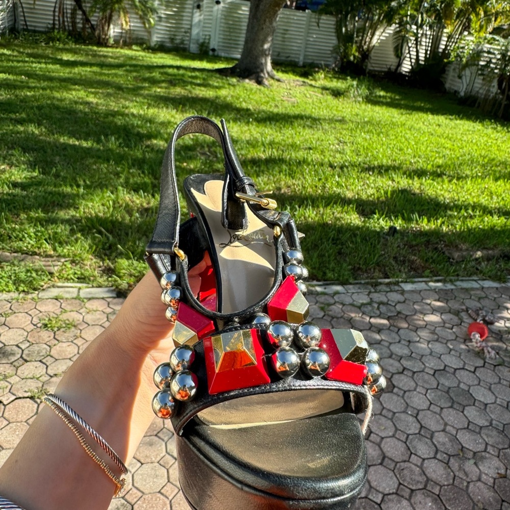 - nicol is back 85 crepe satin-louboutin heels 37.5 - Picture 15 of 15